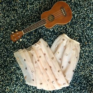 Free People - Sheer skirt with rose gold sequins